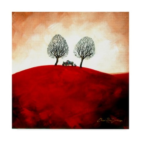 Trademark Fine Art Cherie Roe Dirksen 'The Lovers Bench' Canvas Art, 24x24 ALI41232-C2424GG
